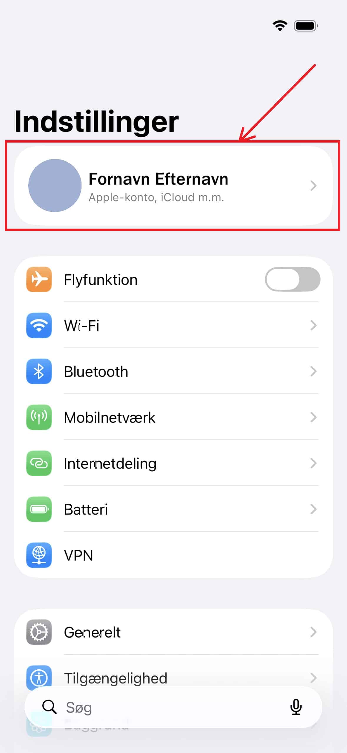 Gå til din Apple-konto